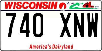 WI license plate 740XNW