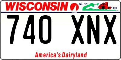 WI license plate 740XNX