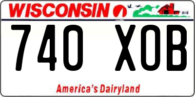 WI license plate 740XOB