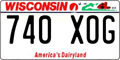 WI license plate 740XOG