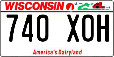 WI license plate 740XOH