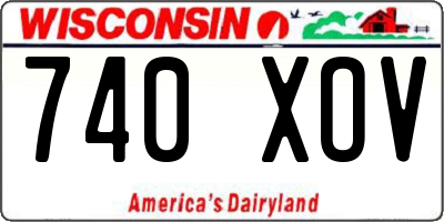WI license plate 740XOV