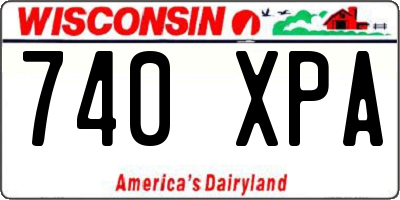 WI license plate 740XPA