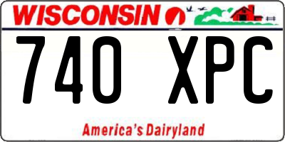 WI license plate 740XPC