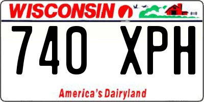 WI license plate 740XPH