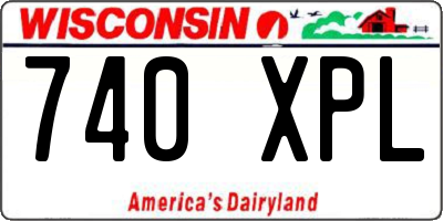 WI license plate 740XPL