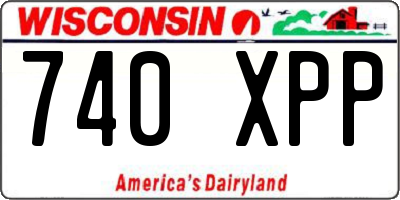WI license plate 740XPP