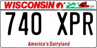 WI license plate 740XPR