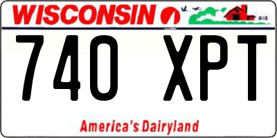 WI license plate 740XPT