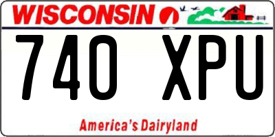WI license plate 740XPU