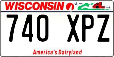 WI license plate 740XPZ