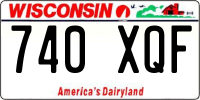 WI license plate 740XQF