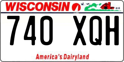 WI license plate 740XQH