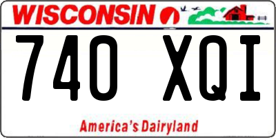 WI license plate 740XQI