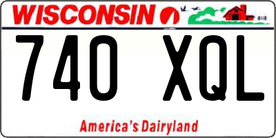WI license plate 740XQL