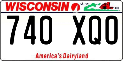 WI license plate 740XQO