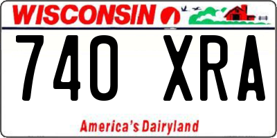 WI license plate 740XRA