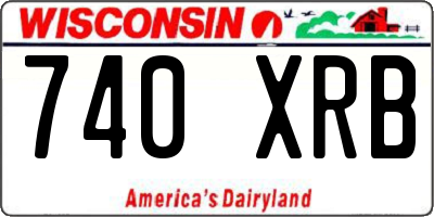 WI license plate 740XRB