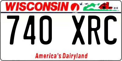 WI license plate 740XRC