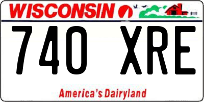 WI license plate 740XRE