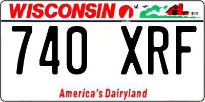 WI license plate 740XRF