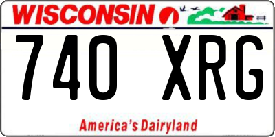 WI license plate 740XRG