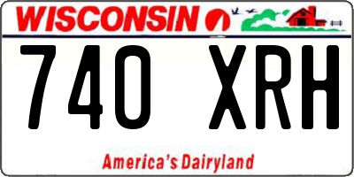 WI license plate 740XRH