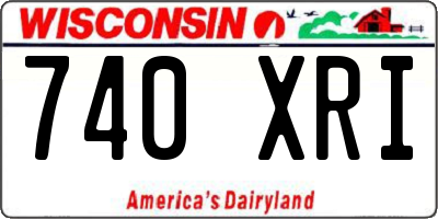 WI license plate 740XRI