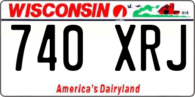WI license plate 740XRJ