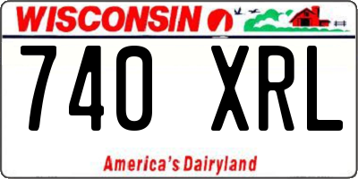 WI license plate 740XRL