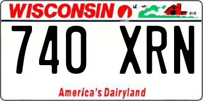 WI license plate 740XRN