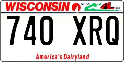 WI license plate 740XRQ