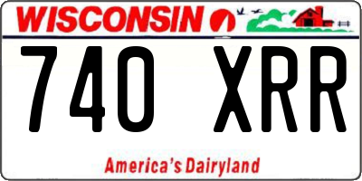 WI license plate 740XRR