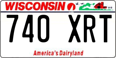 WI license plate 740XRT