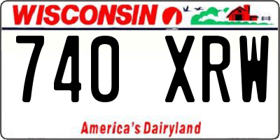 WI license plate 740XRW