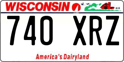 WI license plate 740XRZ