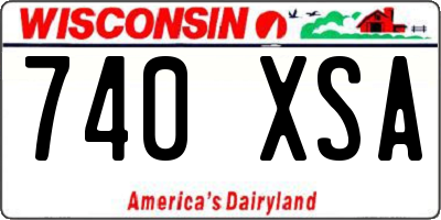 WI license plate 740XSA