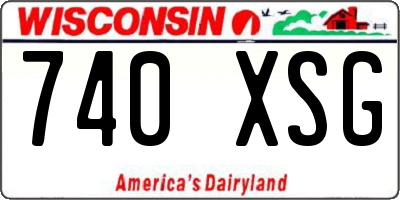 WI license plate 740XSG