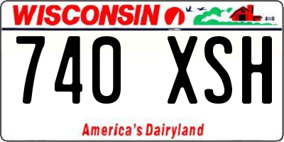WI license plate 740XSH