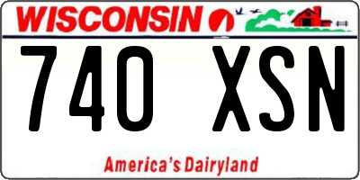 WI license plate 740XSN