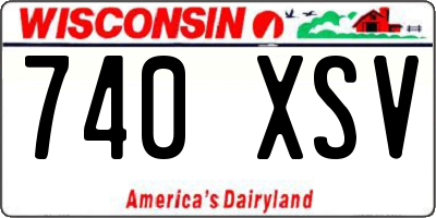 WI license plate 740XSV