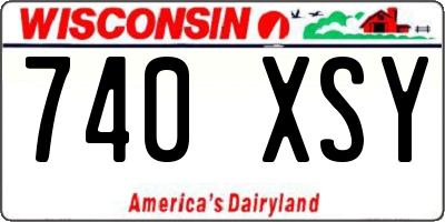 WI license plate 740XSY