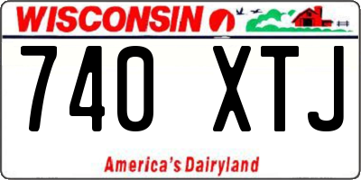 WI license plate 740XTJ