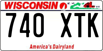 WI license plate 740XTK