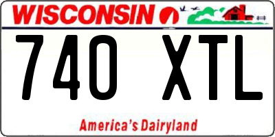 WI license plate 740XTL