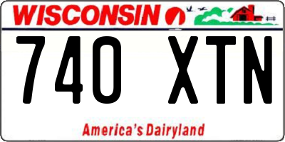 WI license plate 740XTN