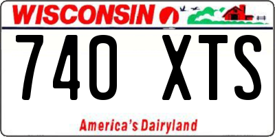 WI license plate 740XTS