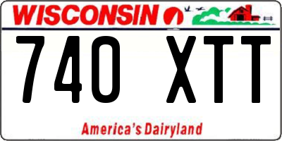WI license plate 740XTT