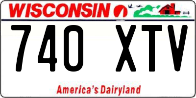 WI license plate 740XTV