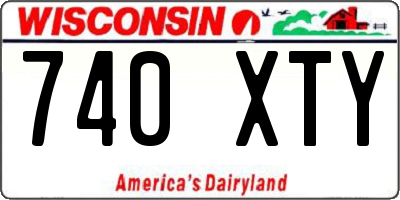 WI license plate 740XTY